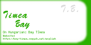 timea bay business card